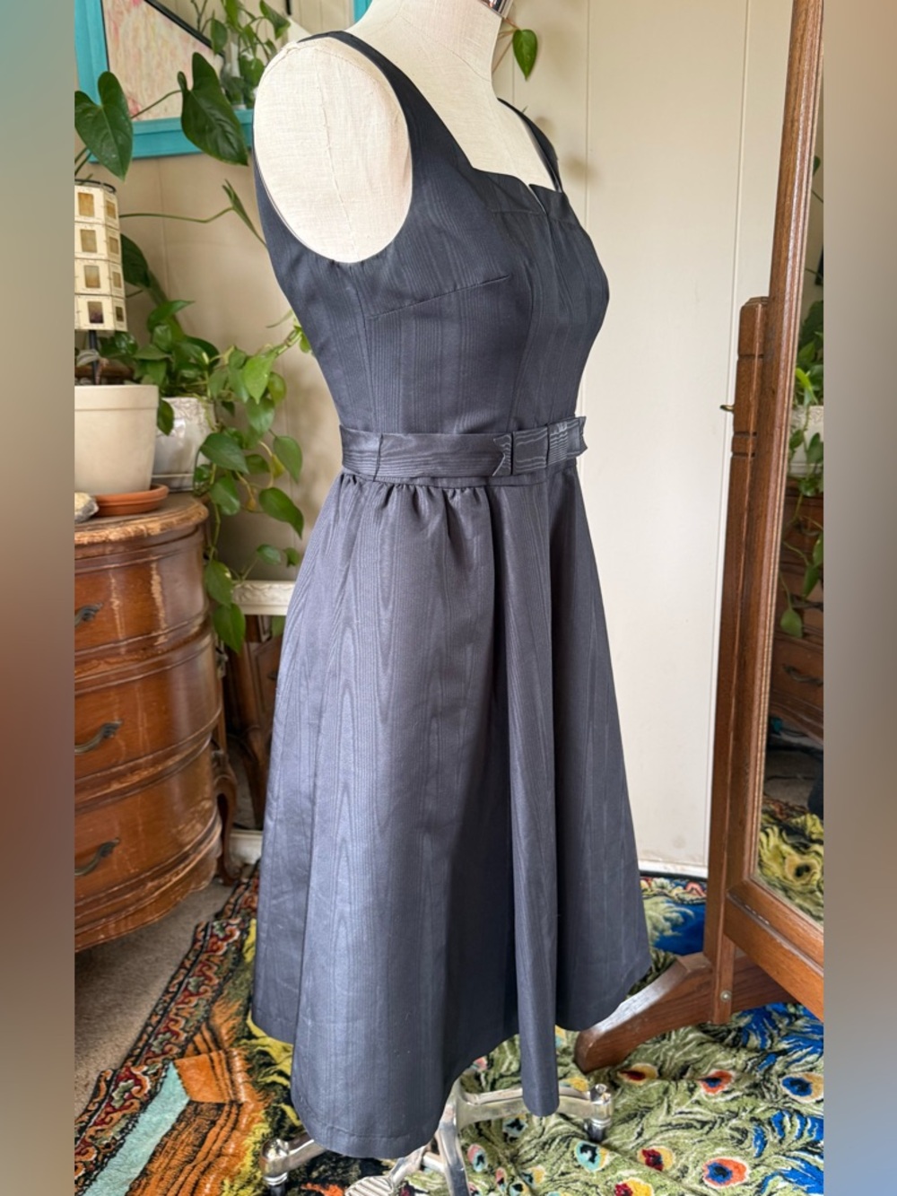 Isaac Mizrahi For Target Taffeta Black Fit & Flare Couture Party Dress Size 8 - Picture 4 of 12
